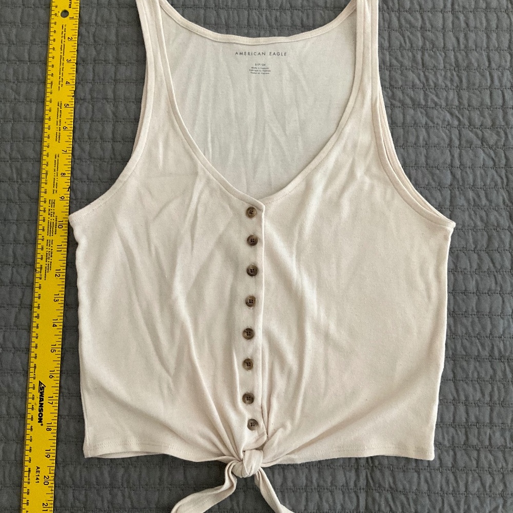 American Eagle Tie-Front Tank Top - Small